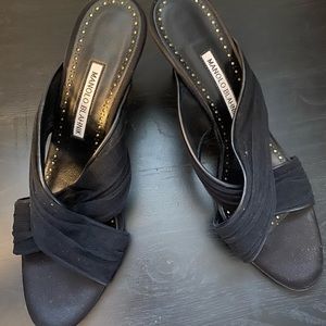 MANOLO BLAHNIK MULES. Box not included.